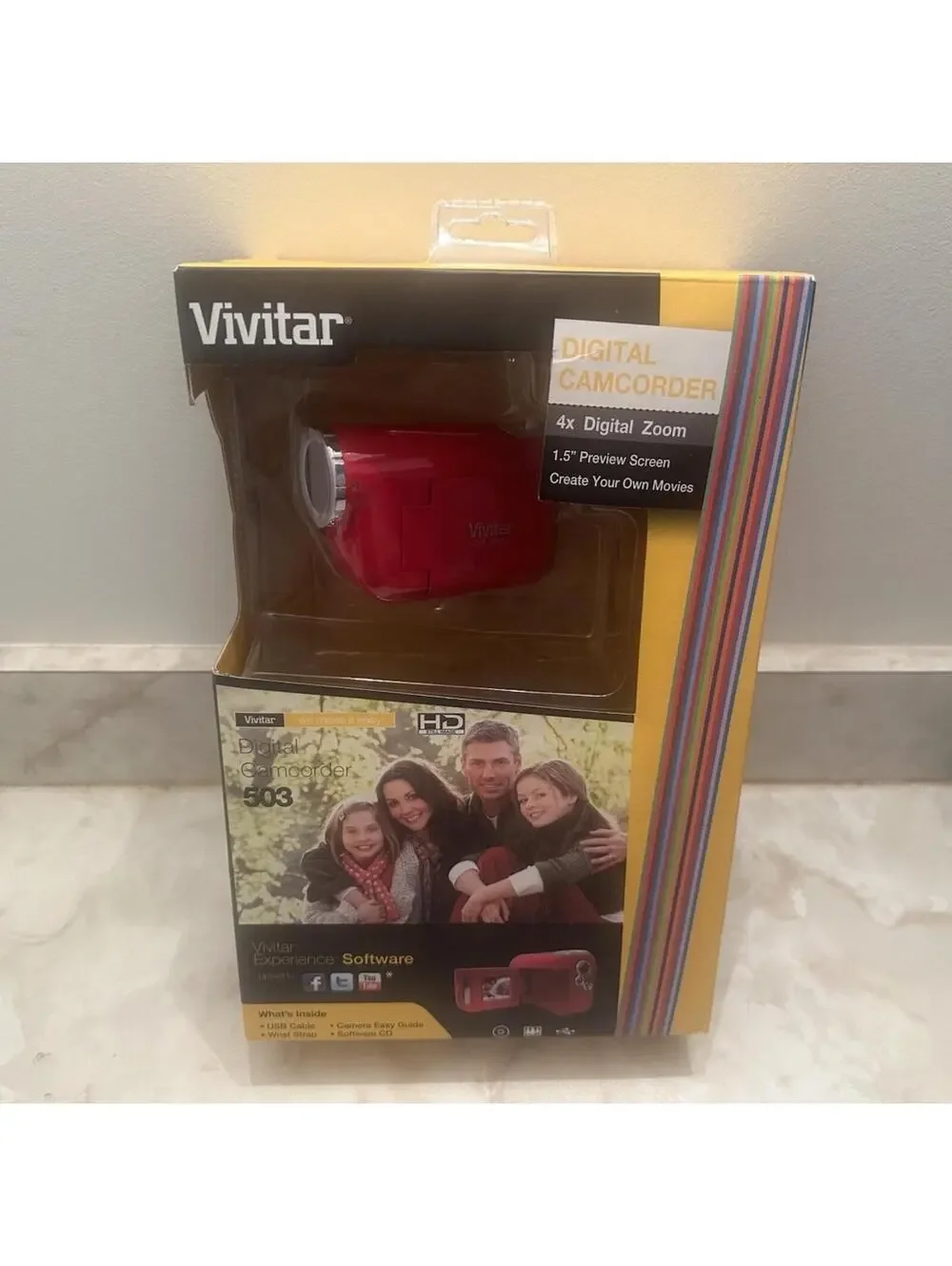 Vivitar Digital Video Recorder HD DVR 506 Camcorder Camera 4x Digital Zoom NEW